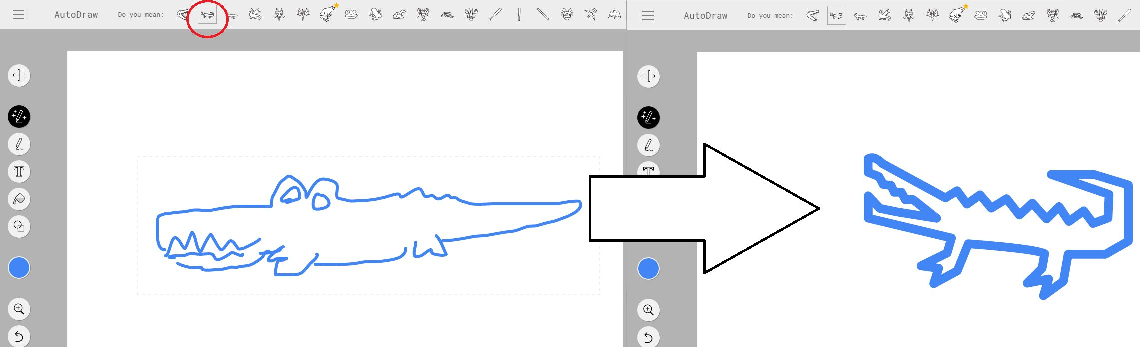 AutoDraw,画像認識